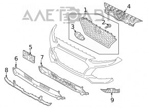 Radiator grille Hyundai Kona 18-21 1.6, 2.0 chrome