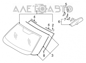 Subaru Forester 2013 SH interior mirror, black, empty