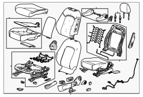 Driver's seat Buick Encore 13-16 without airbag, cloth black