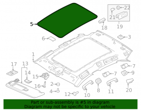 Right panoramic frame for Porsche Macan 15-24