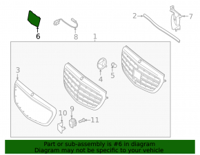 Grille cover for radar cruise Mercedes W213 E 300/350/400/450 17-20