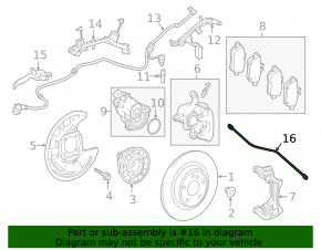 Rear left brake hose Mercedes H247 GLA 20-26