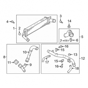 Intercooler pipe from turbine left Ford Explorer 13-19 sport