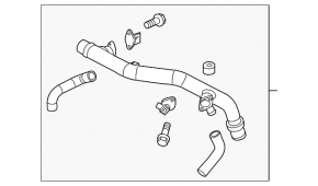 Intercooler pipe from turbine left Ford Explorer 13-19 sport