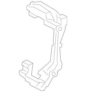 Red front left caliper bracket for Ford Edge 19-24