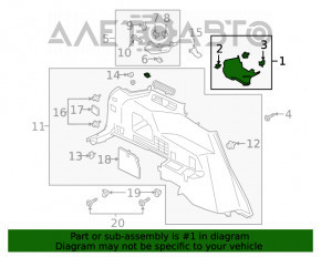 Rear pillar trim 2nd row left Ford Explorer 20- beige