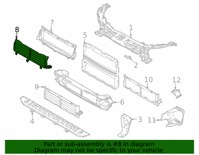 Upper radiator deflector blinds for Land Rover Discovery Sport 2020-23, 2.0
