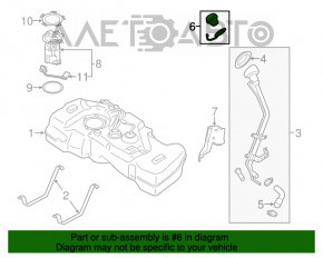 Nissan Sentra 13-19 Fuel Filler Cap