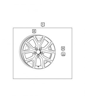 Wheel disk R17 Jeep Cherokee KL 14-18 Trailhawk