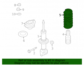 Rear left spring Subaru b10 Tribeca