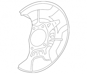 Brake Disc Cover Front Right Lexus NX200t NX300 NX300h 15-21