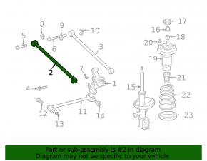Front rear right transverse control arm Lexus RX300 98-03 AWD