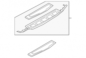 Rear bumper lip Audi Q7 16-19 silver