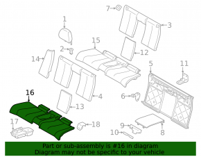 Rear row of seats 2 row BMW 4 F33 14-20 convertible, leather brown