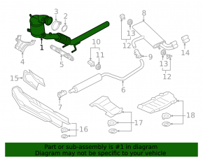 Intake pipe with catalytic converter Audi A3 8V 15-16 4d 1.8T