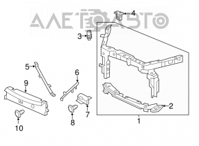 15-17 Acura TLX radiator panel TV