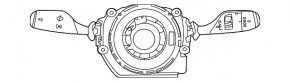 Steering column switches guitar assembly BMW X5 F15 14-18 with cable without steering wheel heating