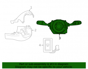 Steering column switches guitar assembly BMW X5 F15 14-18 with cable without steering wheel heating