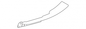 Lexus IS 14-24 black inner rear left door sill trim