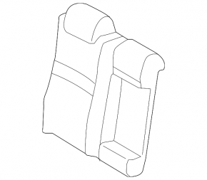 Left rear seat backrest for Toyota Camry v55 15-17 usa SE, combined gray, gray stitching, needs cleaning, dented