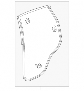 Door seal rear right Honda CRV 12-16
