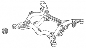 Subframe rear Audi Q7 4L 10-15