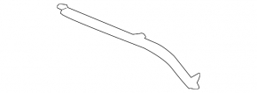 Rear bumper molding left Kia Optima 16-18 prerest chrome under 1 pipe scratches