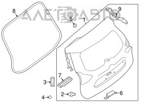 Rubber Seal Trunk Door Nissan Rogue 14-20