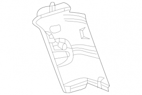 Mercedes X247 GLB 20-26 black rear pillar trim panel in front of the window, left