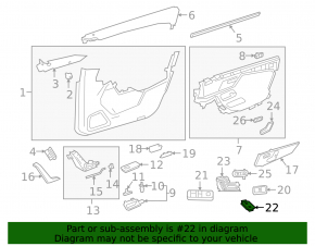 Front right central locking button for Mercedes H247 GLA 20-26