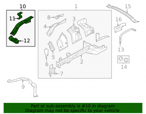 TV bar eyelash right Ford Mustang mk6 15-