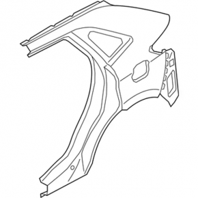 Quarter wing rear left Ford Edge 15-18