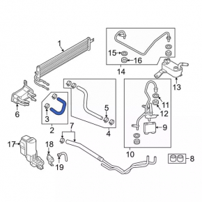 Gearbox cooling pipe Ford Ecosport 18-21 1.0T outlet