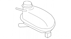Expansion tank cooling Ford Escape MK3 17-19 rest 2.5, 2.0T, 1.5T without cap