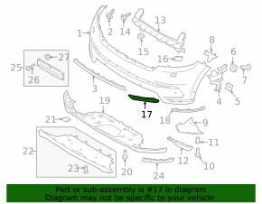 Right fog light frame for Land Rover Range Rover Velar 18-23 S