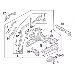 Front left quarter Ford Escape MK4 20-20 type 1