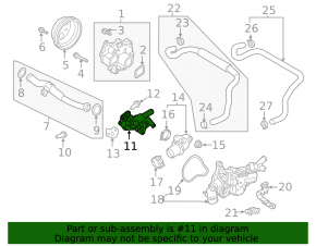 Cooling system flange Mazda 3 19- 2.5