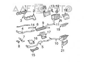 Right exhaust manifold for Mercedes W211 E350