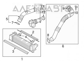 Intercooler pipe left BMW X3 F25 13-17 2.0T