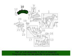 Air duct for manifold Honda Crosstour 12-15 2.4