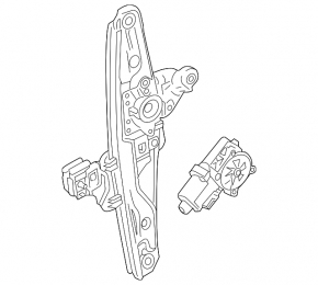 Window lifter with motor rear left Cadillac CTS 14-