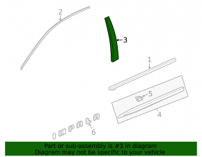 Door trim side front right Chevrolet Impala 14-20