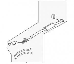 Exhaust line middle section with catalytic converter Kia Sportage 23-26 HEV