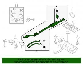 Exhaust line middle section with catalytic converter Kia Sportage 23-26 HEV
