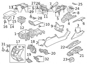 Honda Clarity 18-21 usa driving mode switch