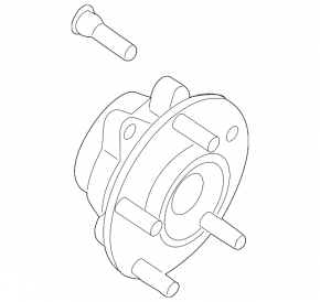Hub front left Nissan Leaf 11-17 type 2 round