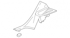Door sill trim rear left Chevrolet Bolt EUV 22-23 dark gray