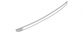Lower grille of the rear bumper Audi Q7 4L 10-15 S-line