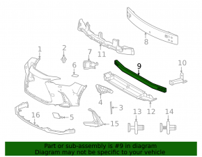 Front bumper reinforcement lower Toyota Rav4 19- hybrid