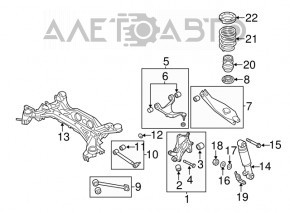 Kia Sorento 10-13 rear wishbone bushing